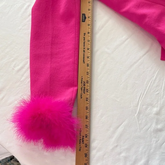 J. Crew Fuchsia Pink Parke Blazer with Custom Feather Trim Size 6 - Picture 12 of 14